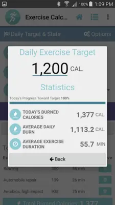 Exercise Calculator android App screenshot 11